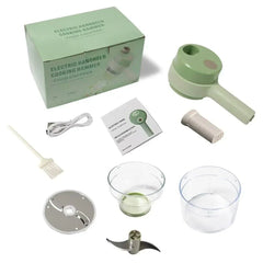 4 in 1 Handheld Electric Vegetable Cutter | قطاعة خضار كهربائية 4 في 1